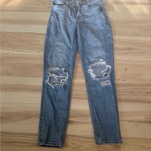 American Eagle Outfitters Ripped Blue Boyfriend Jeans
